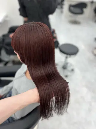 ロング カラー 💖似合わせカラー レイヤー💖縮毛矯正のヘアスタイル
