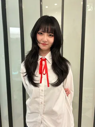 ロング 大谷美佳/レイヤー カット/ツヤ髪のヘアスタイル