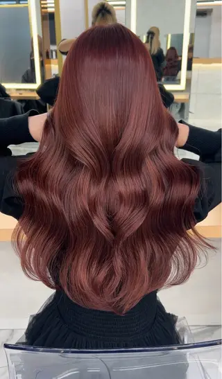 ロング カラー 𝑨𝑲𝑶 🍒/ 暖色カラーのヘアスタイル