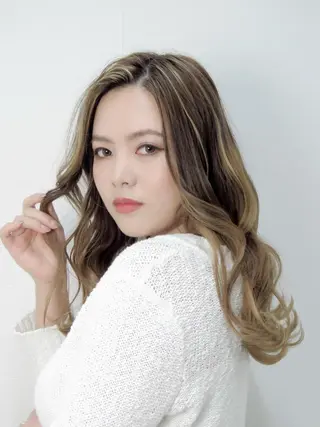ロング カラー パーマPrivate SalonNoa名駅のヘアスタイル