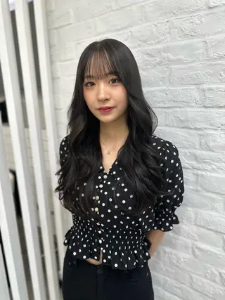 セミロング 前髪顔まわりカット 🌈中村海聖のヘアスタイル
