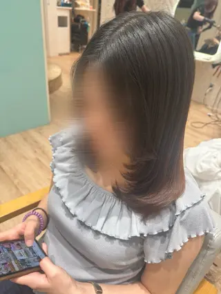 ミディアム 河添 麗菜のヘアスタイル