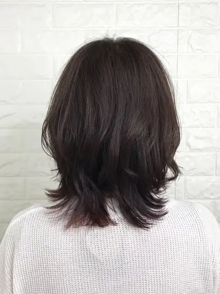 ミディアム カラー エイジングケア特化 美容師✂️山崎竜二のヘアスタイル