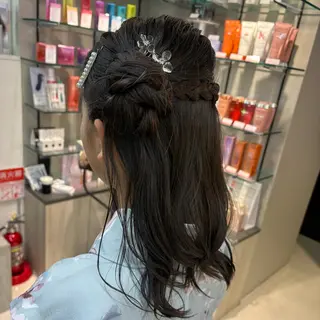 ミディアム ヘアアレンジ Wカラーヘアアレンジ さあやのヘアスタイル