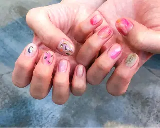 ネイル なんば堀江/育爪施術 ニュアンス✻Kaphのネイルデザイン