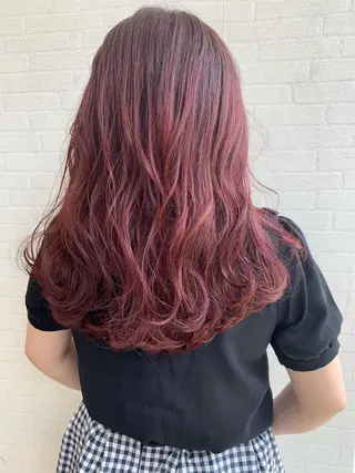 セミロング カラー 立川 奈那子のヘアスタイル