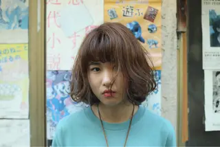 ミディアム TAI透明カラー 柔らかい縮毛矯正のヘアスタイル