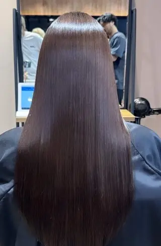 ロング 韓国ヘア髪質改善✖️ パーソナルカラー吉岡のヘアスタイル