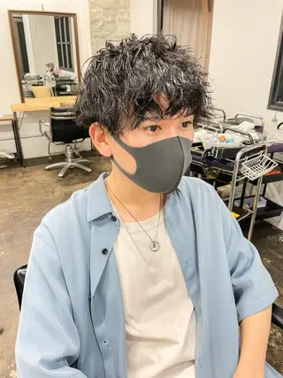 ショート パーマ メンズ メンズパーマ メンズ特化ryoのヘアスタイル
