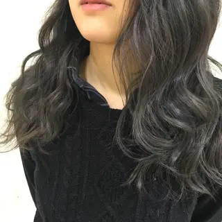 セミロング カラー ヘアアレンジ きむえり/髪質改善 /うねり広がり改善のヘアスタイル