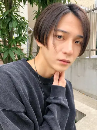 ミディアム メンズ🍃ナチュラル 韓国風ヘアRENのヘアスタイル