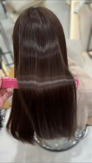 ロング 韓国ヘア/艶髪ロング グレージュ/kanaのヘアスタイル