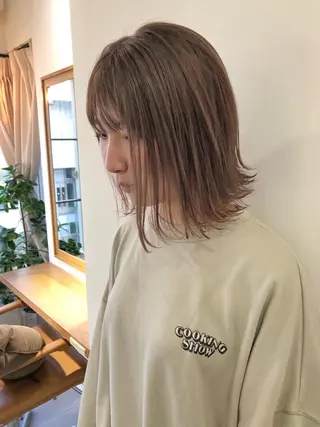 ミディアム ボブ/縮毛矯正 🌟梅田盛一🌟のヘアスタイル
