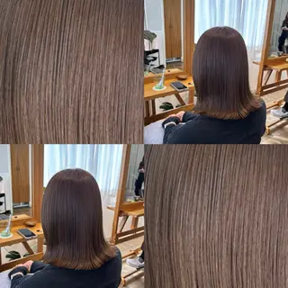 ミディアム カラー RINNO🌷透明感 カラー/縮毛矯正のヘアスタイル