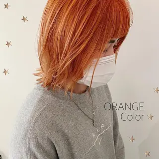 ミディアム カラー 市川 千夏のヘアスタイル