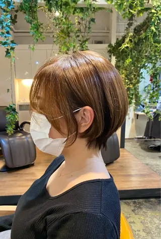 ショート カラー ショート 縮毛矯正 レイヤー🌿FUKUのヘアスタイル
