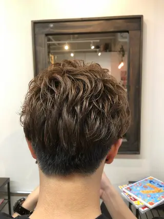 ショート パーマ メンズ コレットヘアー 田中アヤノのヘアスタイル