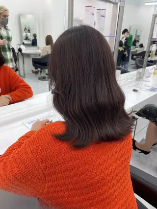 カラー ロング ウルフカットマスター みつきのヘアスタイル