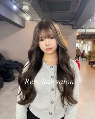 ロング カラー ミルクティーベージュ ❤︎レイヤー　MIAのヘアスタイル