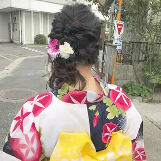 ヘアアレンジ クニモトハルナ ボブ/柔らかカラーのヘアスタイル