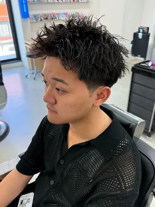 ショート パーマ メンズ 亀井隆汰/メンズ専門 パーマ特化美容師のヘアスタイル