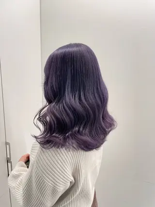 ミディアム カラー 🤍💕ブリーチカラ ーAyaka💕🤍のヘアスタイル