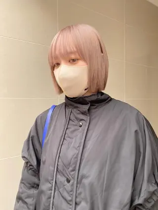 ショート カラー ボブ/ミニボブ 透明感カラーkadoのヘアスタイル