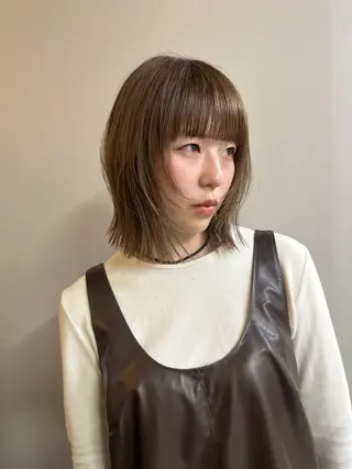 ミディアム ハッシュカット🎀 レイヤーカットのヘアスタイル