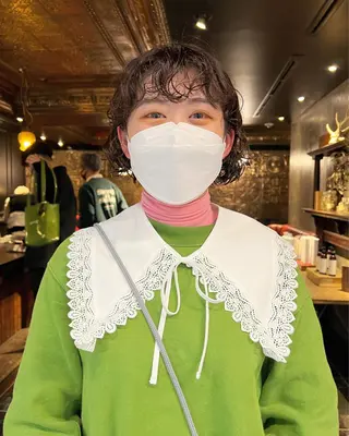 ミディアム カラー パーマ haco＋所属・圧倒的デザイン力 店長🎨RENAのヘアスタイル