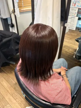 ミディアム カラー 奥山 和奏のヘアスタイル
