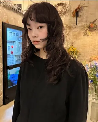 ミディアム 透明感カラー/顔周り カット/ののか💞のヘアスタイル