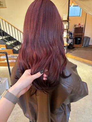ロング カラー 艶カラー/髪質改善ス トレート/羽菜のヘアスタイル