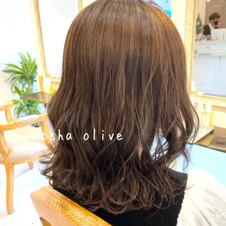 ミディアム カラー モテ前髪 タゴメ シンヤのヘアスタイル