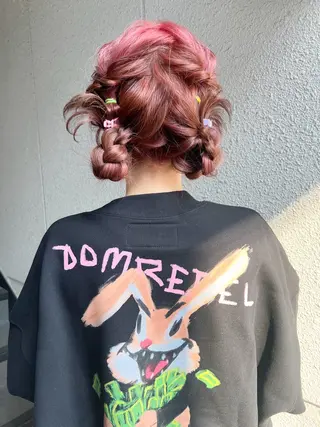 ロング カラー ヘアアレンジ カラーパティシエ facce🌼ikoのヘアスタイル