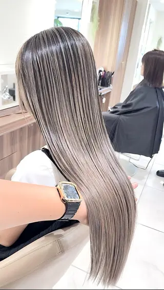 セミロング カラー ＡＳＨ大宮/ブリーチ 髪質改善/カラーのヘアスタイル