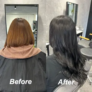 ロング カラー プルエクステ/インナ ーカラー🦊はるなのヘアスタイル