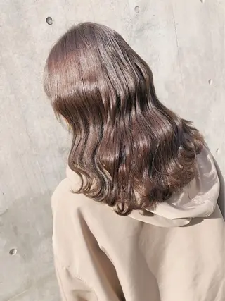 ミディアム カラー ブリーチなしカラー/ 髪質改善 佐藤 豪のヘアスタイル