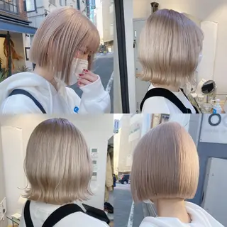 ショート カラー ヘアアレンジ Flamme Annaのヘアスタイル