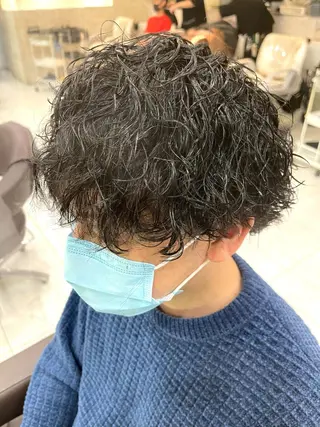 ショート パーマ メンズ 🌻メンズカット 落合諒🌻のヘアスタイル