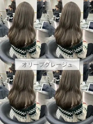 セミロング カラー 村上 大武のヘアスタイル