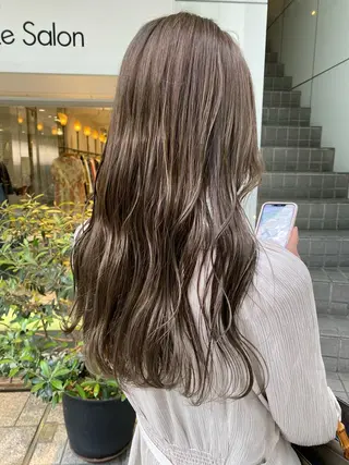 ロング カラー ヘアアレンジ マツエク・マツパ 透明感カラー🫧ヘア セット🫧松本菜月の眉毛・アイブロウイメージ