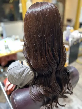 ロング 縮毛矯正／レイヤー／ 🌼mizukiのヘアスタイル