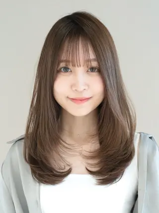 セミロング カラー 髙木美緒🌿 レイヤー/アレンジのヘアスタイル