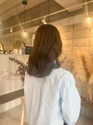 セミロング カラー 椙山 沙南子のヘアスタイル