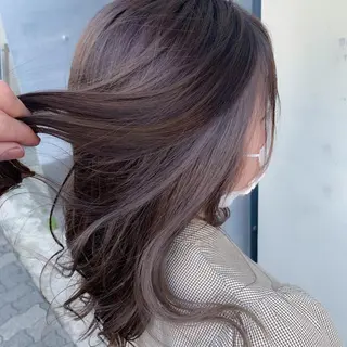 セミロング カラー 地毛風ストレート/ 髪質改善/榎本流行のヘアスタイル