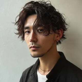 メンズ 柏/シャドウパーマ/ ナチュラル/颯寿のヘアスタイル