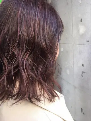 セミロング カラー 狩野 羅夢のヘアスタイル
