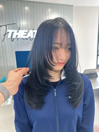 ロング カラー ヘアアレンジ 艶カラー/ハイトーン /レイヤーカットのヘアスタイル