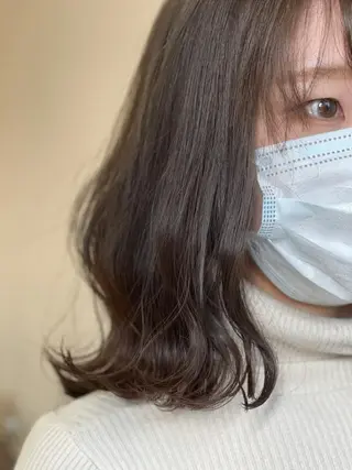 ミディアム カラー m i k u n aのヘアスタイル