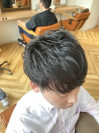 ショート カラー パーマ メンズ ✨髪質改善/透明感✨ 西野　陽のヘアスタイル